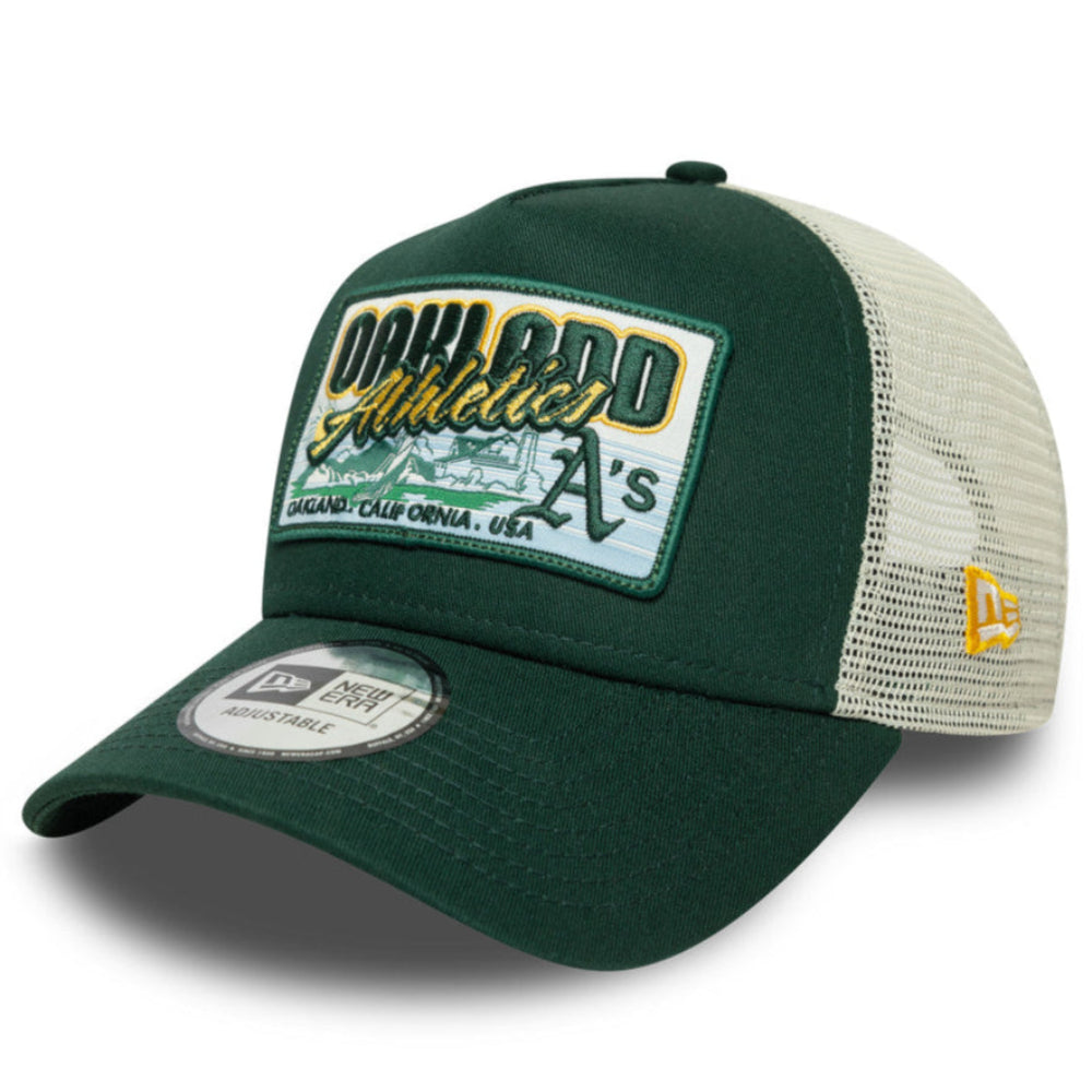 New Era - Oakland Atheletics Patch Trucker Cap - Green