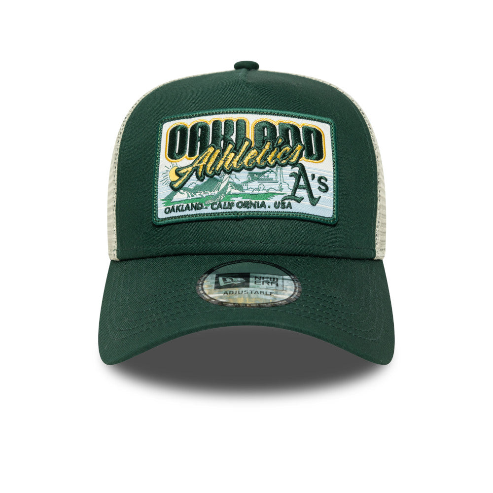 New Era - Oakland Atheletics Patch Trucker Cap - Green