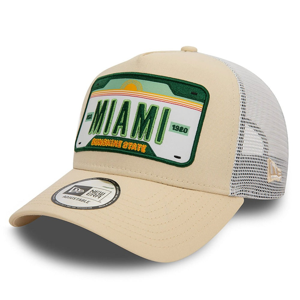 New Era - Miami Patch Trucker Cap - Beige