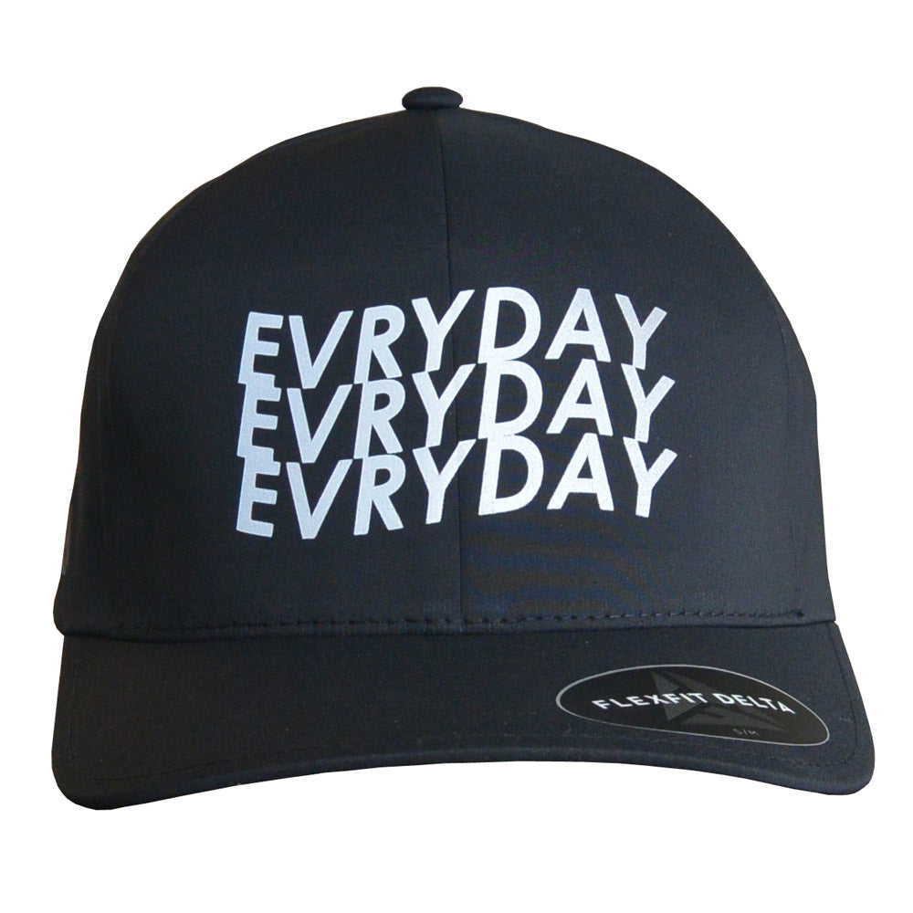 Evryday - Reflective Script Baseball Cap - Black - capstore.dk