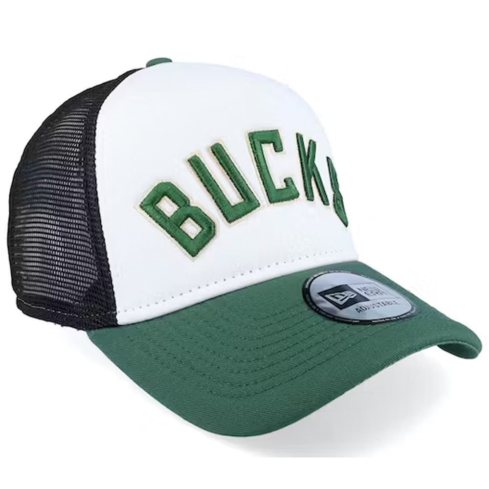 New Era - Team Colour Block Bucks Trucker Cap - Green/White